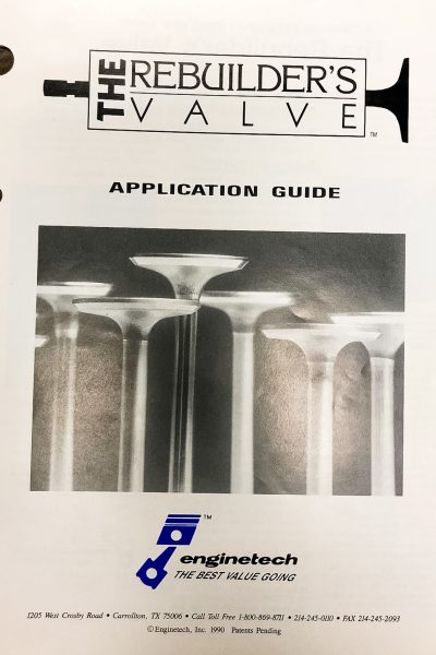 Application Guide for Enginetech Rebuilder Valves